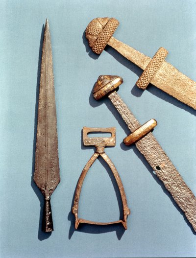 Viking Swords, Stirrup and Spearhead (details) by Viking